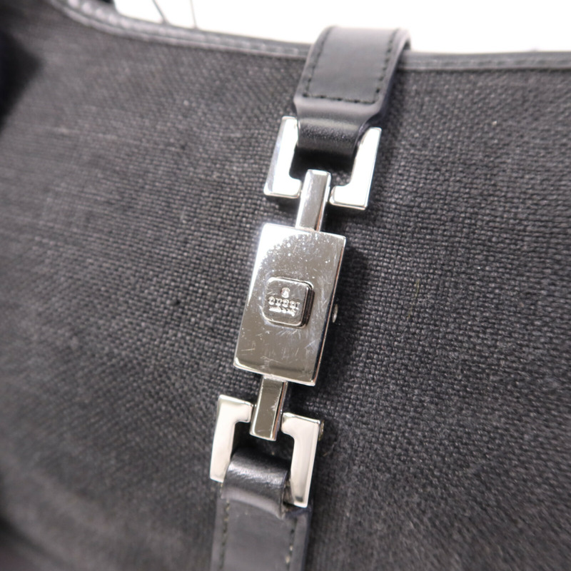 GUCCI 帆布Jackie 1961銀扣肩背袋-6