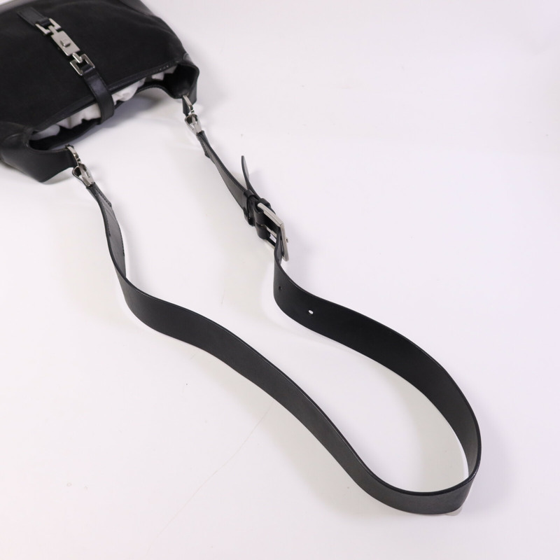 GUCCI 帆布Jackie 1961銀扣肩背袋-8