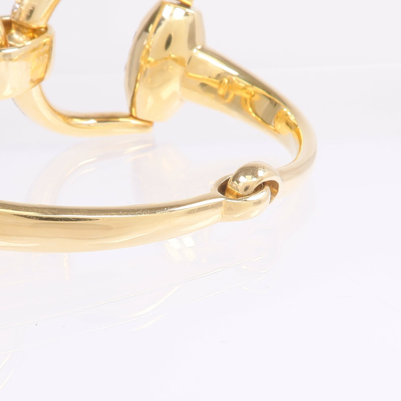 GUCCI 18K黃金Diamond Horsebit Bracelet鑽石手鐲-7