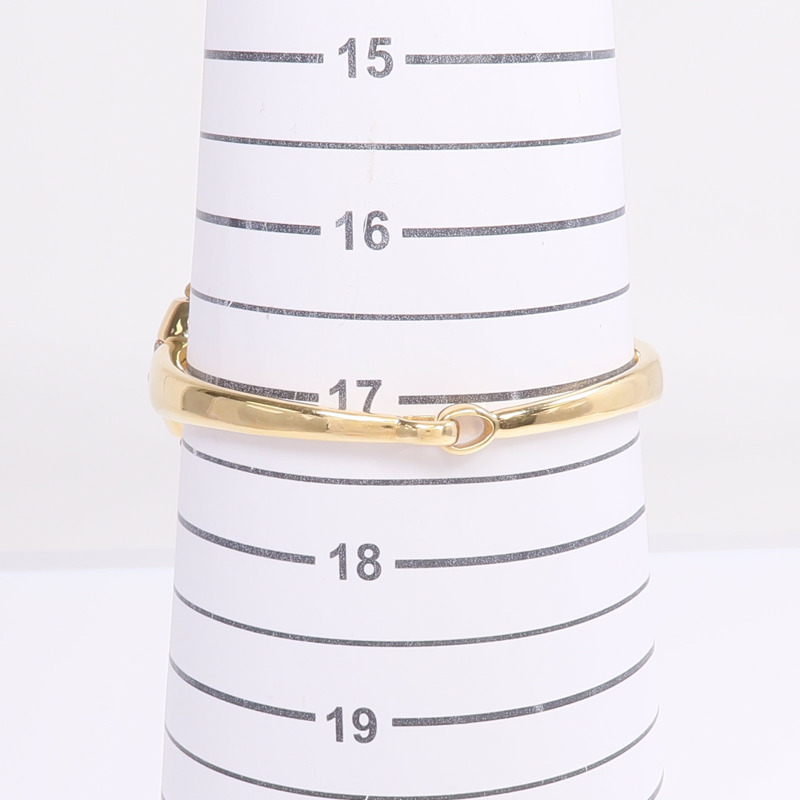 GUCCI 18K黃金Diamond Horsebit Bracelet鑽石手鐲-9