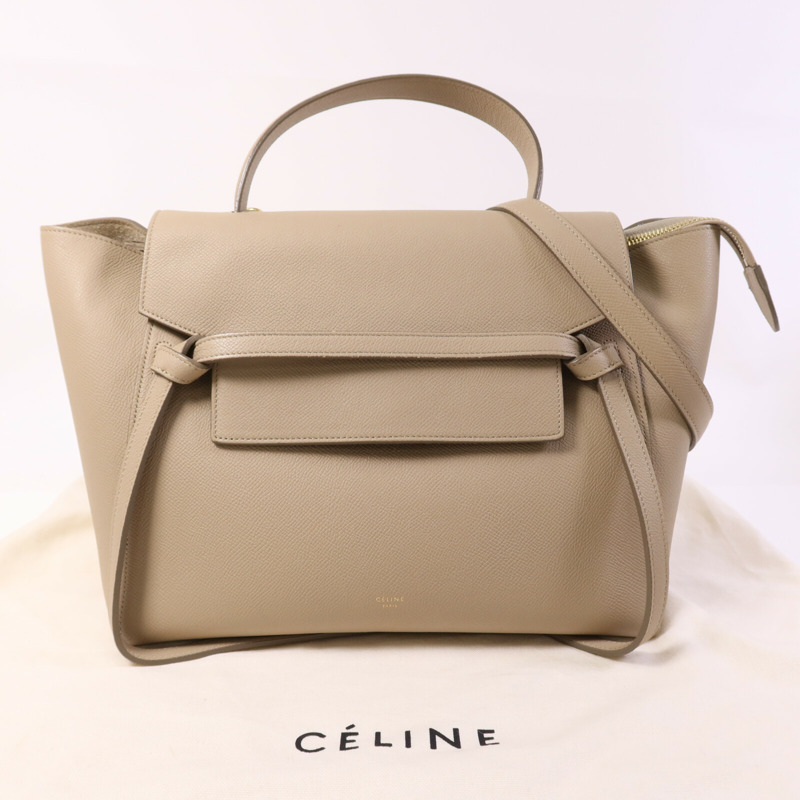 CELINE 牛皮皮革Belt Bag金扣手挽肩背兩用袋-9