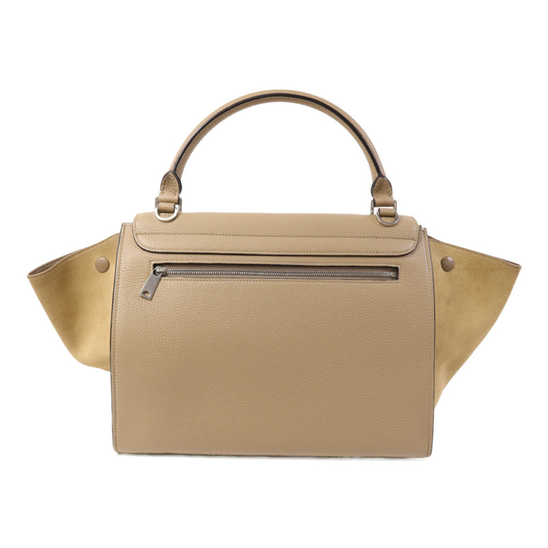 CELINE 牛皮皮革Trapeze銀扣手挽肩背兩用袋-1
