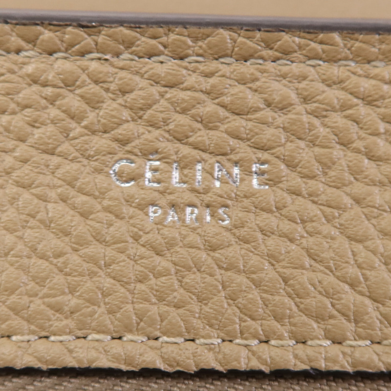 CELINE 牛皮皮革Trapeze銀扣手挽肩背兩用袋-5