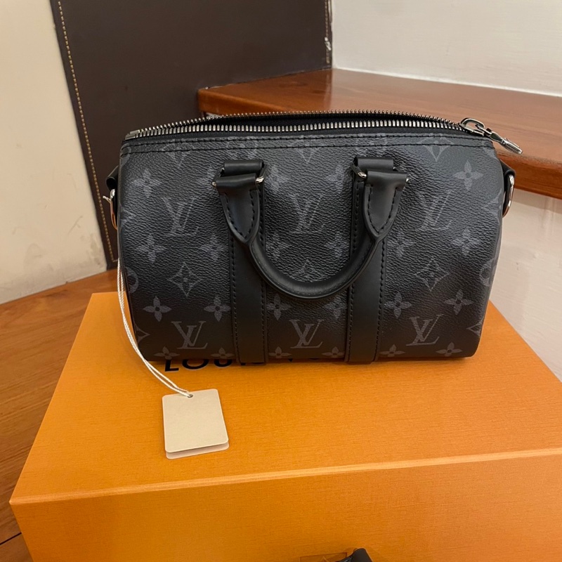 LV 雙色花紋 KEEPALL25 兩用包-0