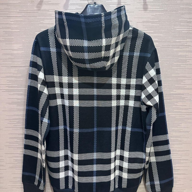 0 💎Han's house精品服飾💎BURBERRY 格紋 帽T 原價38500-3