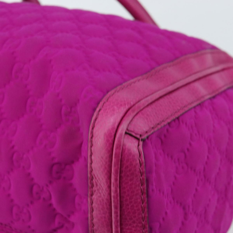 【日本直送】GUCCI GG帆布波士頓包 尼龍皮革 粉紅色 銀色 正品 ki6320-14