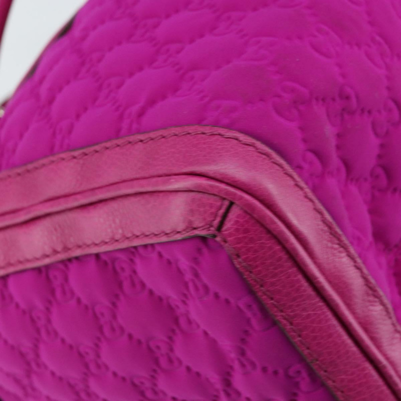 【日本直送】GUCCI GG帆布波士頓包 尼龍皮革 粉紅色 銀色 正品 ki6320-15