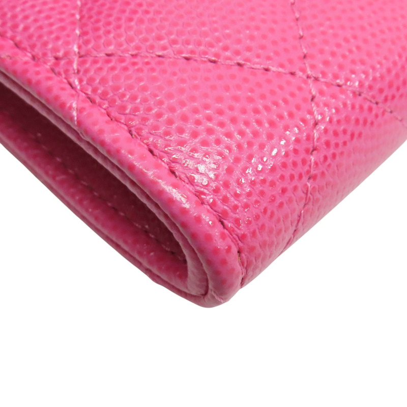 粉色 荔枝紋 牛皮 零錢包 名片夾 AP0214【CHANEL 香奈兒】 AP0214-12