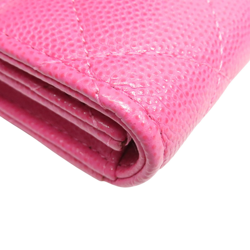 粉色 荔枝紋 牛皮 零錢包 名片夾 AP0214【CHANEL 香奈兒】 AP0214-14