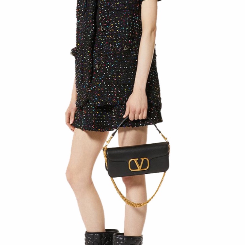 Valentino 女士 LOCÒ徽標翻蓋單肩包均碼碼常規、27cm*6cm*13cm-4