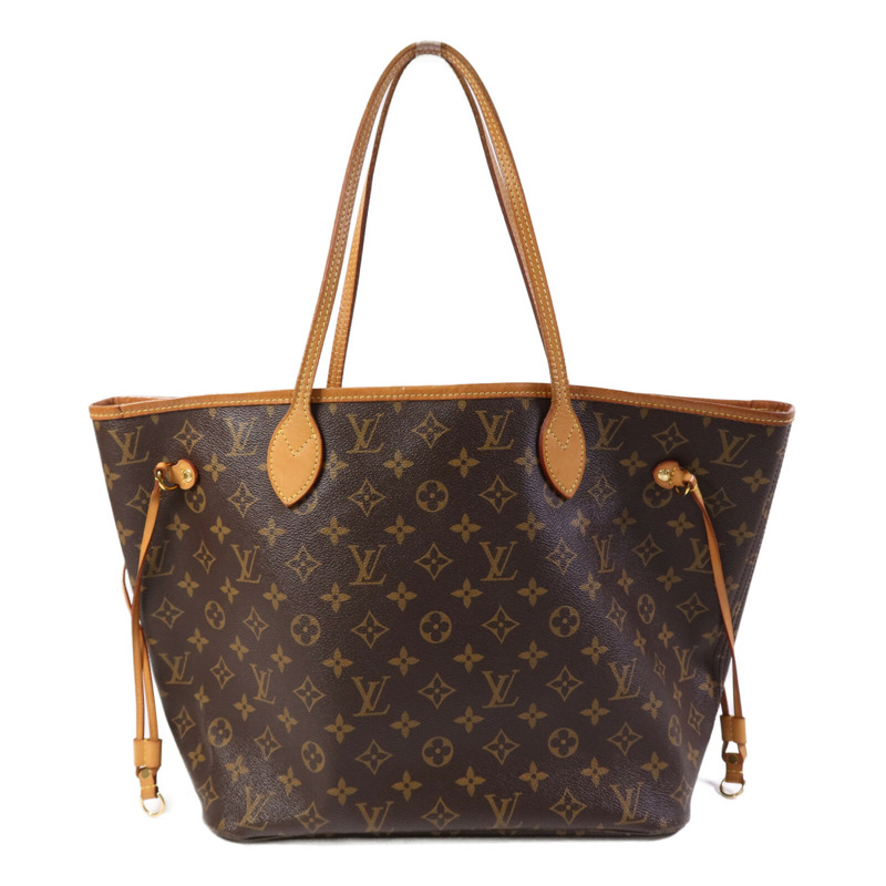 LOUIS VUITTON Monogram Neverfull MM金扣手挽袋-0