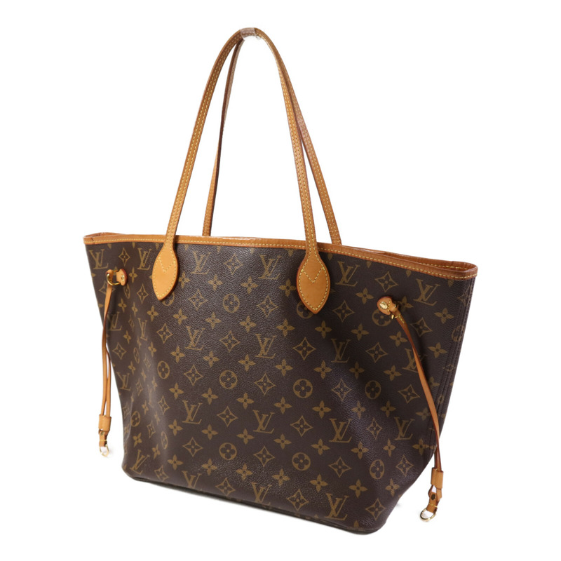 LOUIS VUITTON Monogram Neverfull MM金扣手挽袋-2