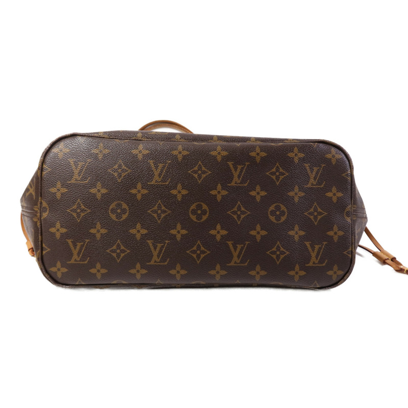 LOUIS VUITTON Monogram Neverfull MM金扣手挽袋-3