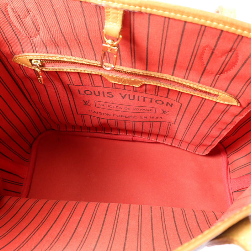 LOUIS VUITTON Monogram Neverfull MM金扣手挽袋-4