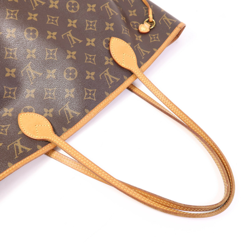 LOUIS VUITTON Monogram Neverfull MM金扣手挽袋-8