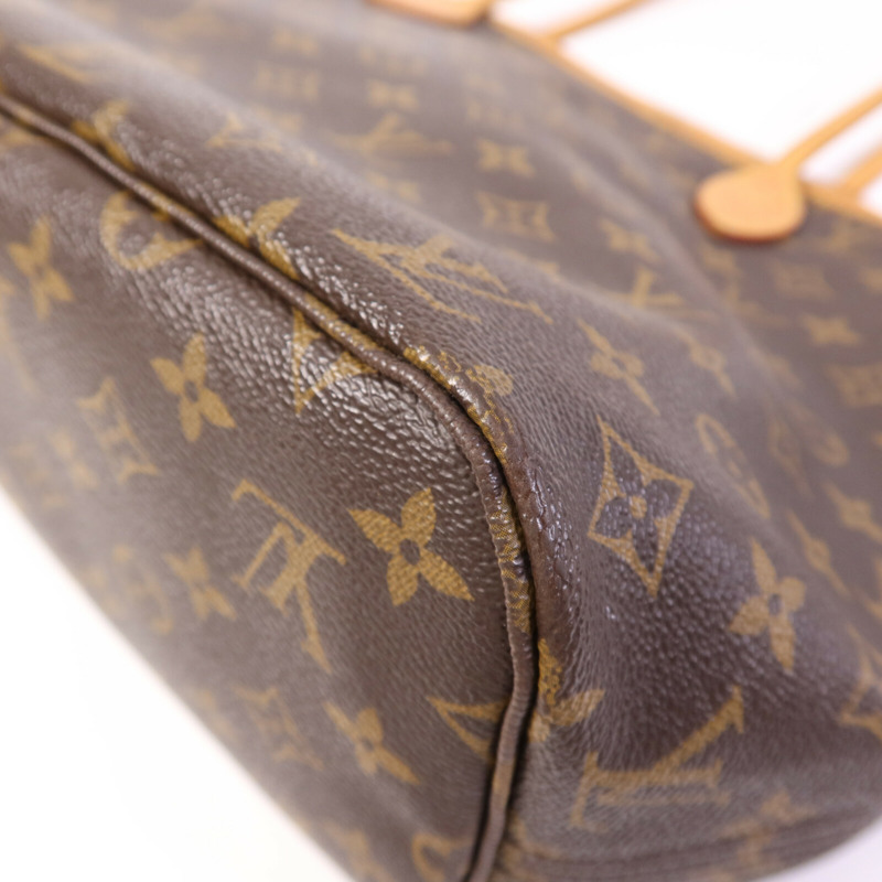 LOUIS VUITTON Monogram Neverfull MM金扣手挽袋-12