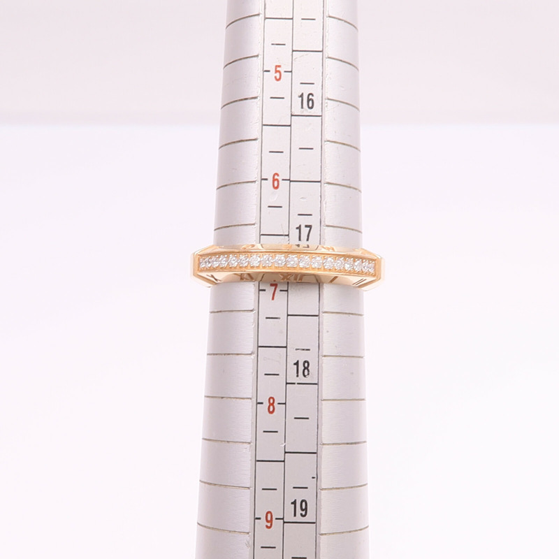 OMEGA 18K玫瑰金Omega Ring鑽石戒指Omega#54/US#6.75-7