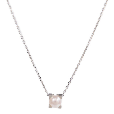 CARTIER 18K白金Pearl Necklace珍珠項鍊