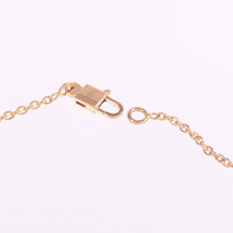 HERMES 18K玫瑰金Amulettes Constance Pendant鑽石項鍊-5