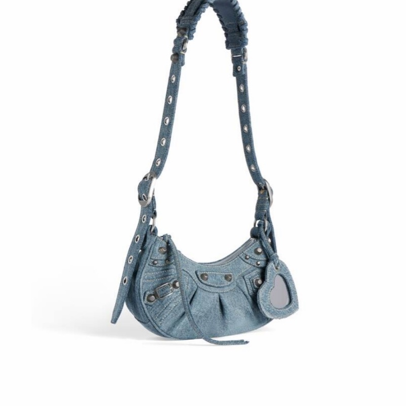 Balenciaga 女士 LE CAGOLE XS牛仔單肩包均碼碼小號、25.9cm*6.8cm*16cm-1
