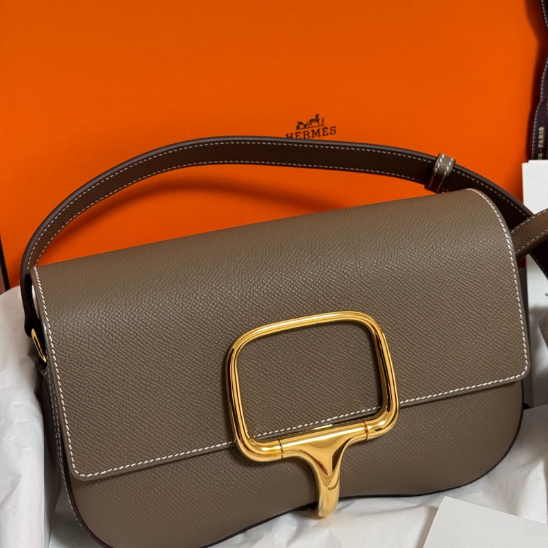 全新全配 愛馬仕 HermesDella elan 大象灰金扣-4
