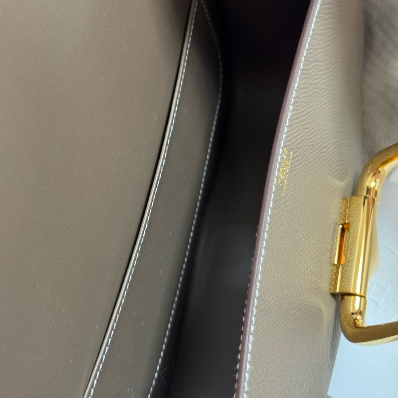 全新全配 愛馬仕 HermesDella elan 大象灰金扣-11