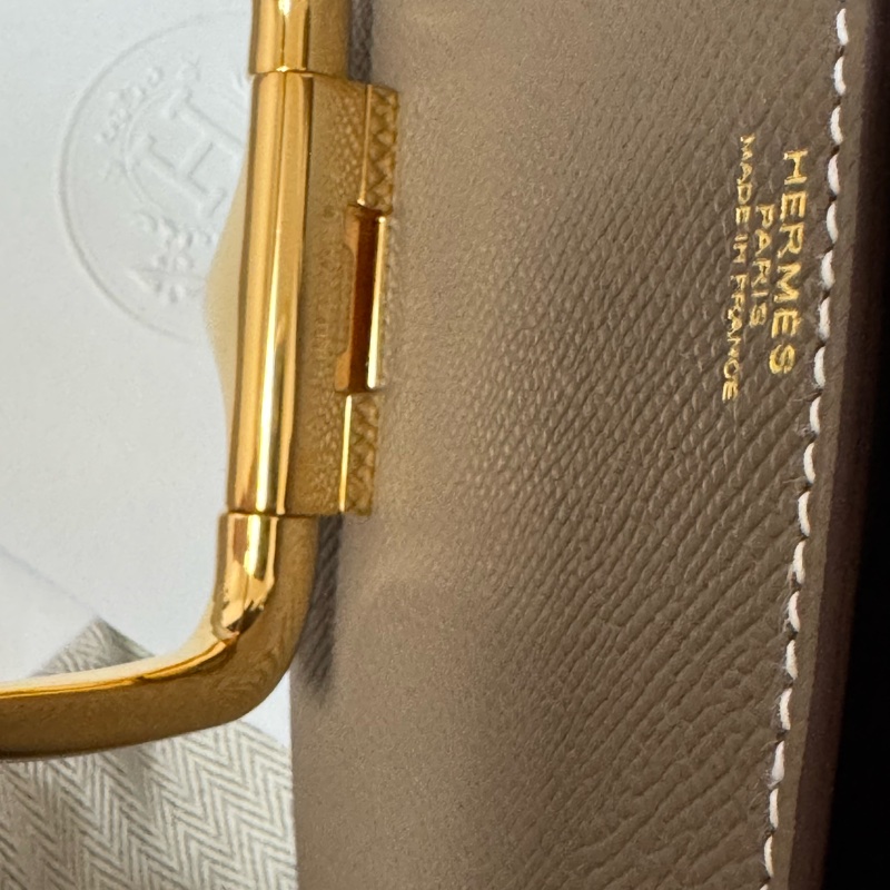 全新全配 愛馬仕 HermesDella elan 大象灰金扣-12