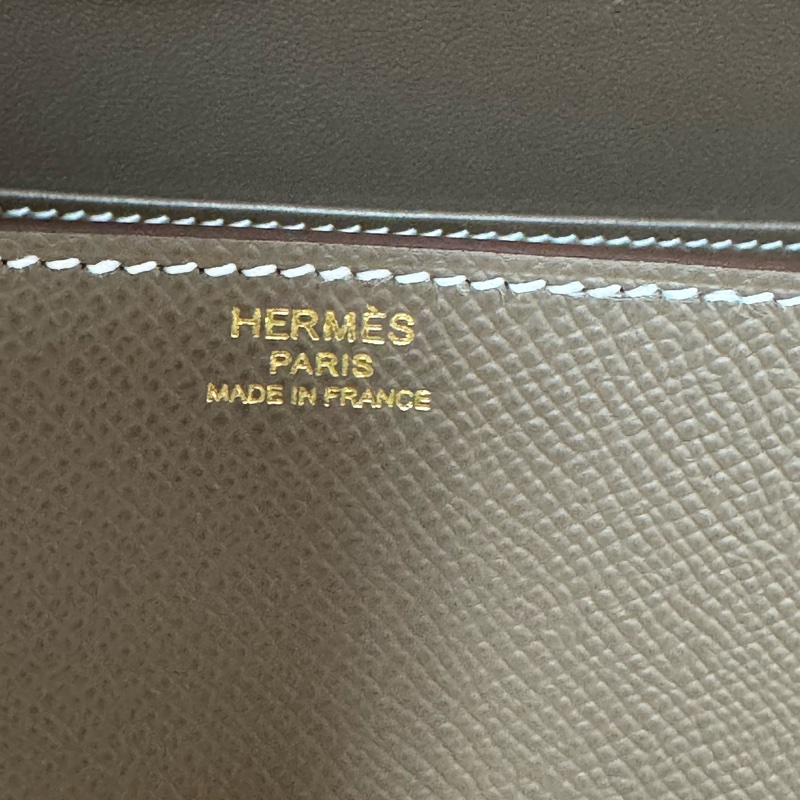 全新全配 愛馬仕 HermesDella elan 大象灰金扣-13