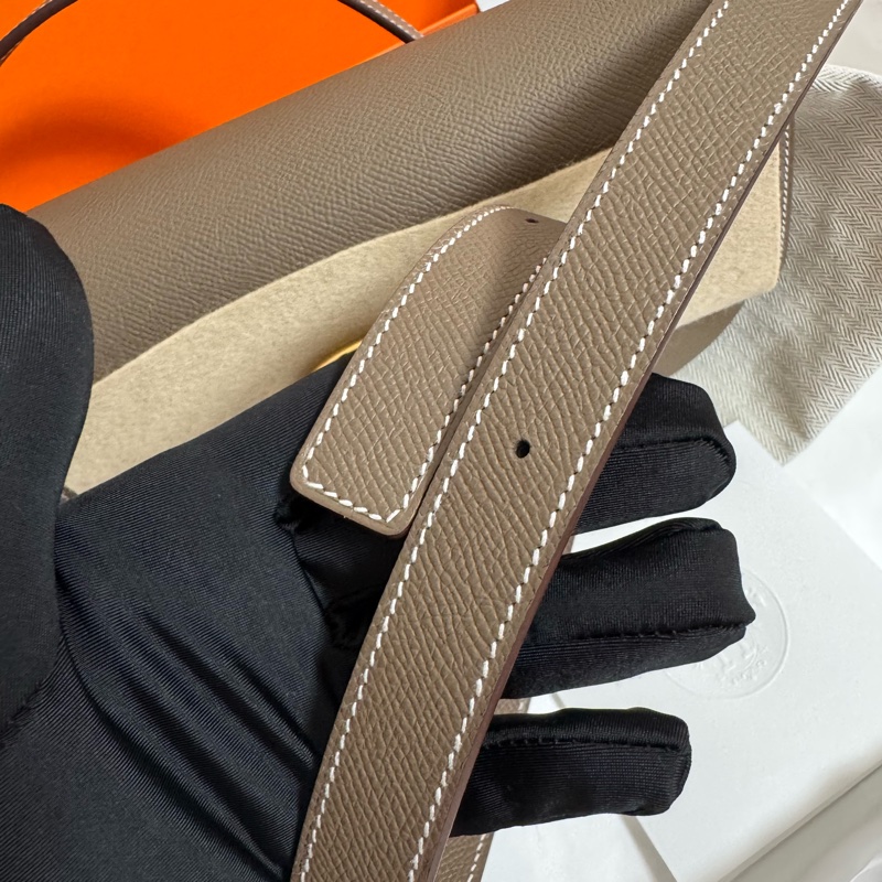 全新全配 愛馬仕 HermesDella elan 大象灰金扣-15