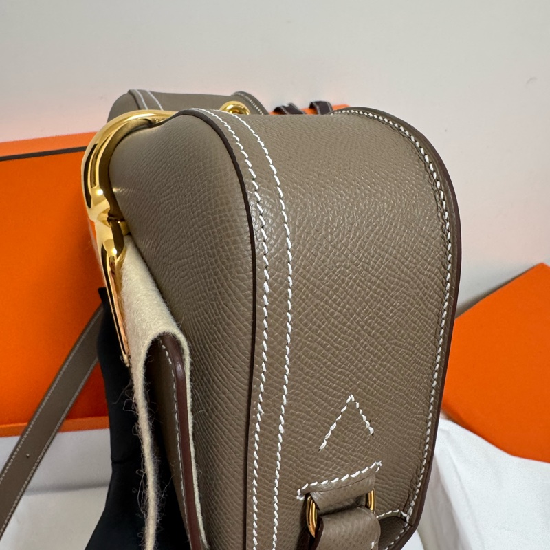 全新全配 愛馬仕 HermesDella elan 大象灰金扣-18