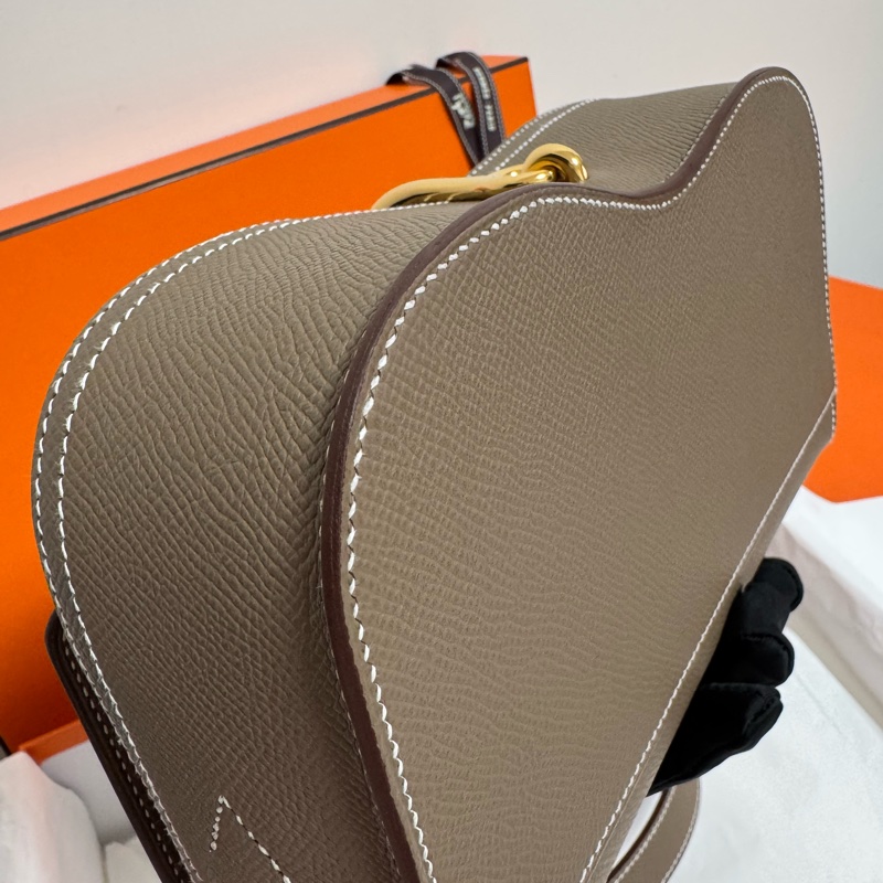 全新全配 愛馬仕 HermesDella elan 大象灰金扣-19