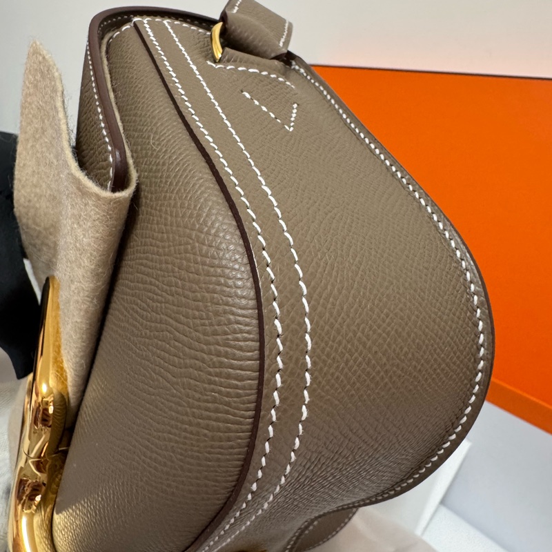 全新全配 愛馬仕 HermesDella elan 大象灰金扣-22