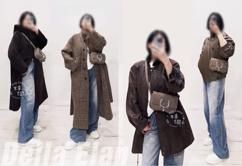 全新全配 愛馬仕 HermesDella elan 大象灰金扣-24