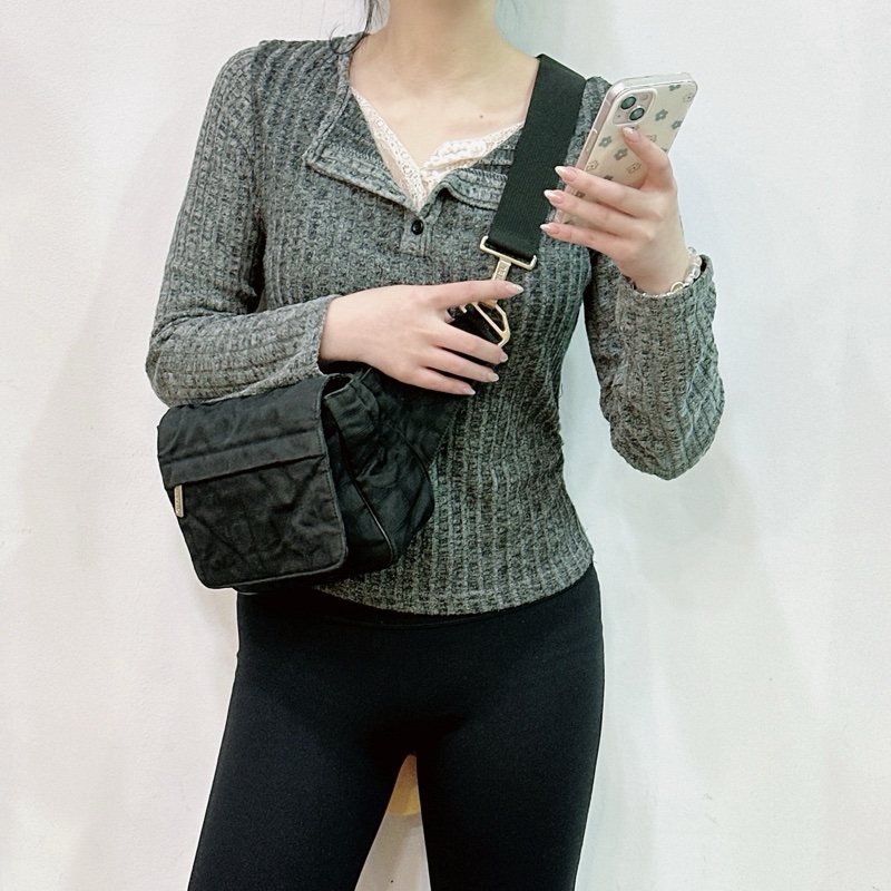 莉亞精品♡ Chanel A29346 尼龍胸包 二手-1