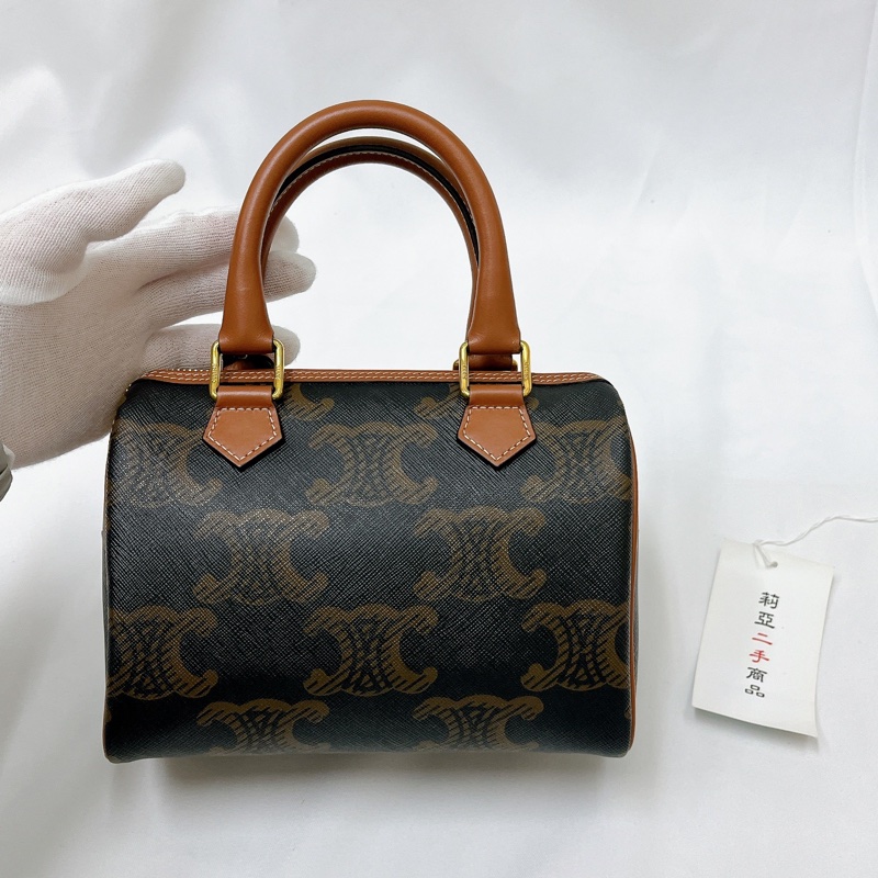 莉亞精品♡ Celine 老花波士頓 大logo 二手-2