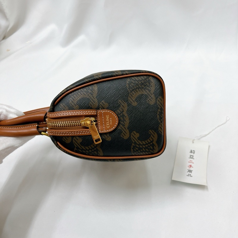 莉亞精品♡ Celine 老花波士頓 大logo 二手-4