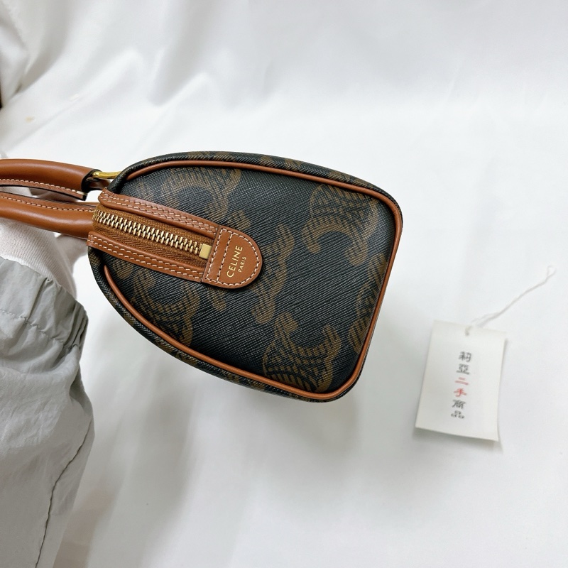 莉亞精品♡ Celine 老花波士頓 大logo 二手-5