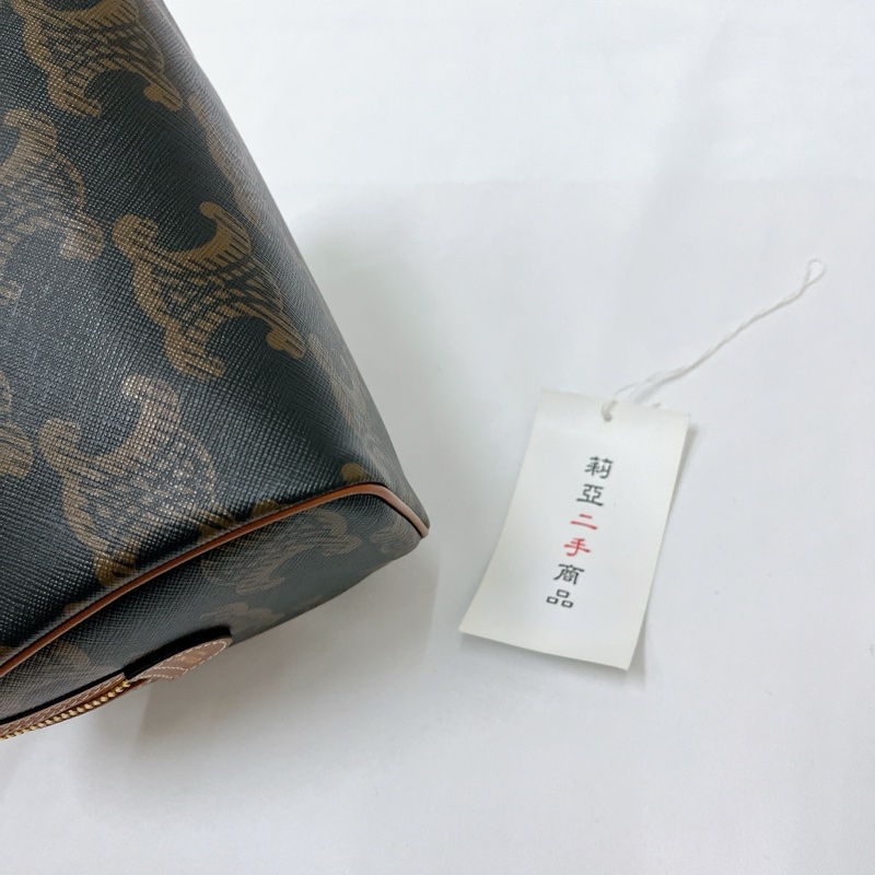 莉亞精品♡ Celine 老花波士頓 大logo 二手-10