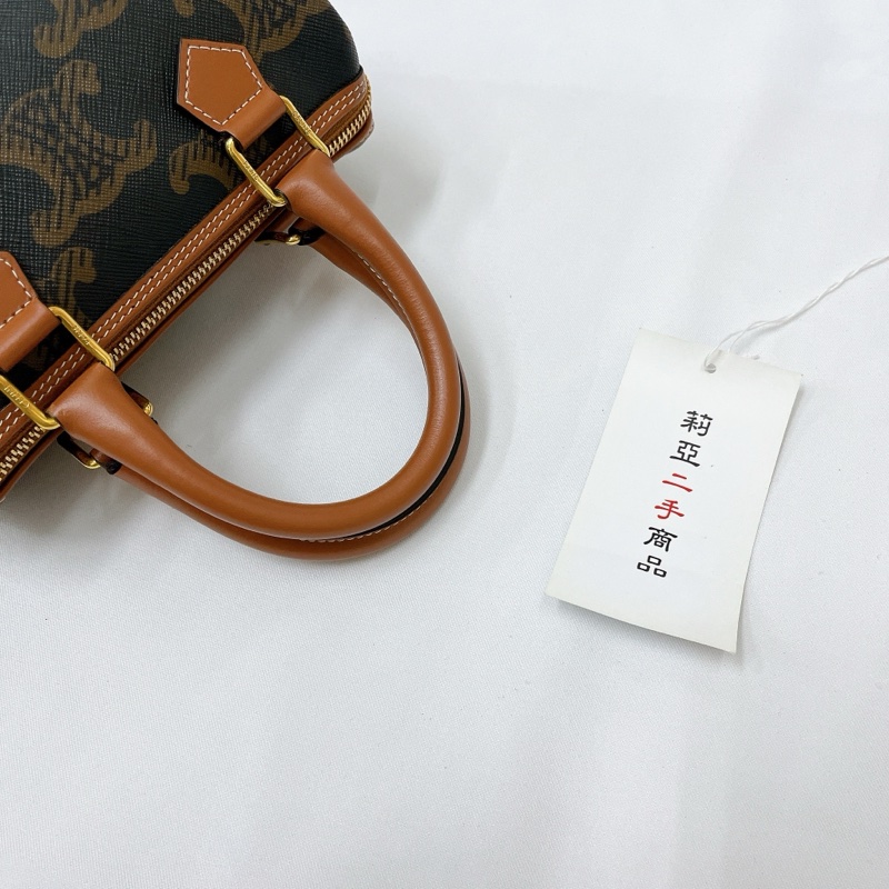 莉亞精品♡ Celine 老花波士頓 大logo 二手-12