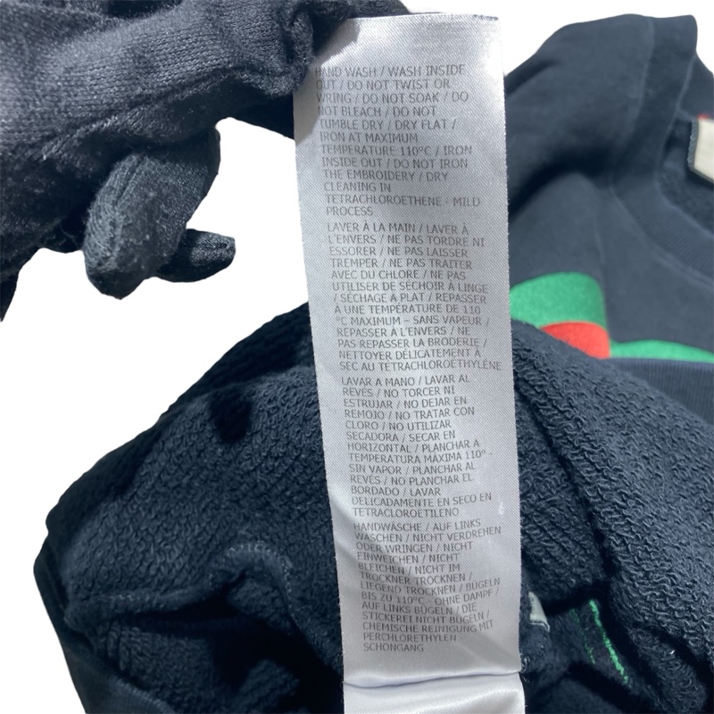 Gucci 古馳 大學T 棉 黑藍色-4