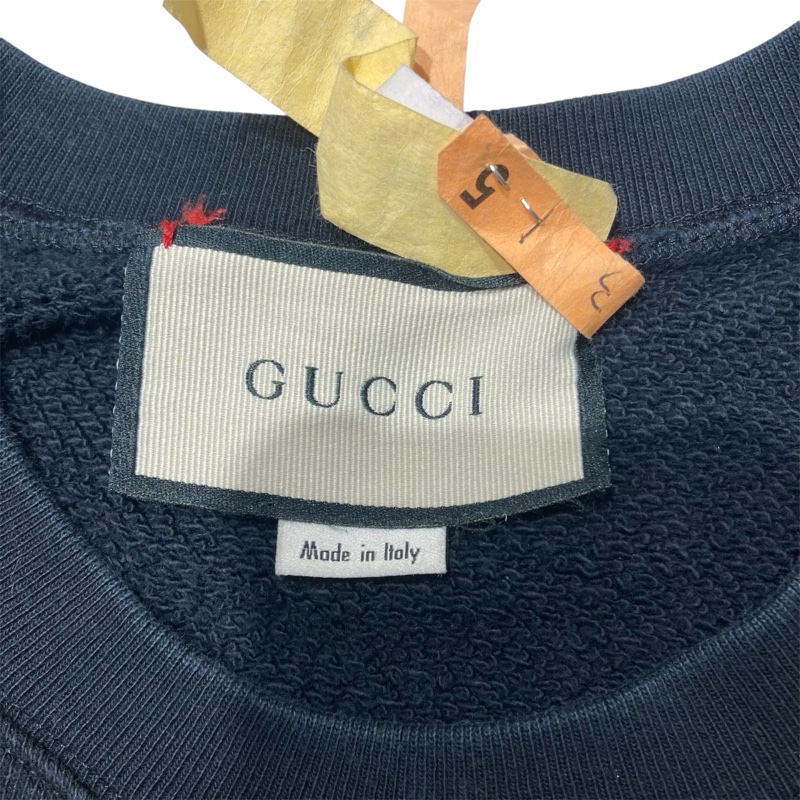 Gucci 古馳 大學T 棉 黑藍色-6