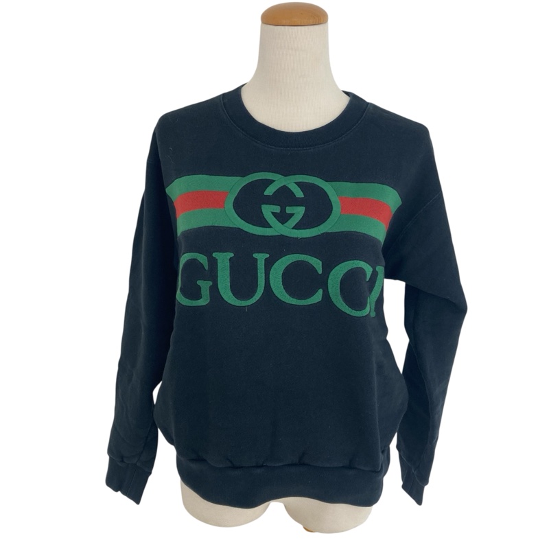 Gucci 古馳 大學T 棉 黑藍色-7