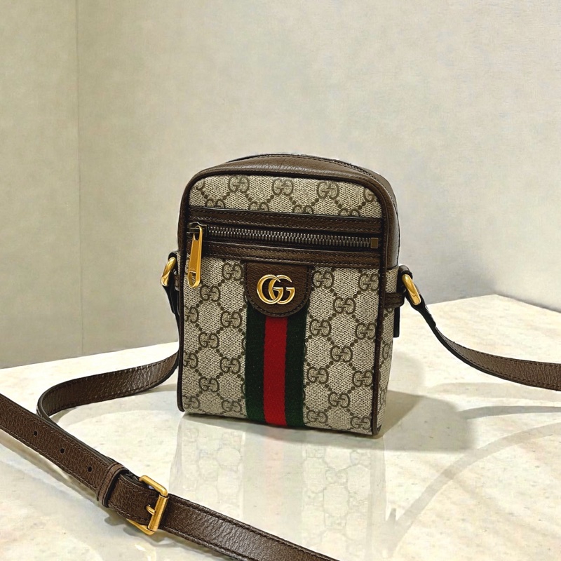 莉亞精品♡ Gucci 598127 老花斜背包 二手-0