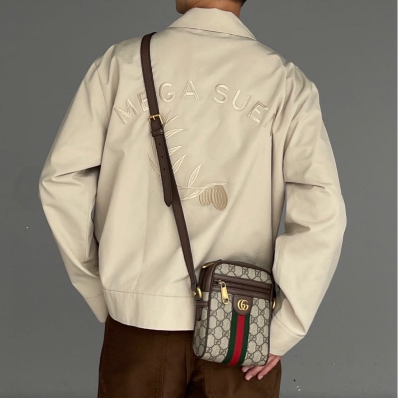 莉亞精品♡ Gucci 598127 老花斜背包 二手-1