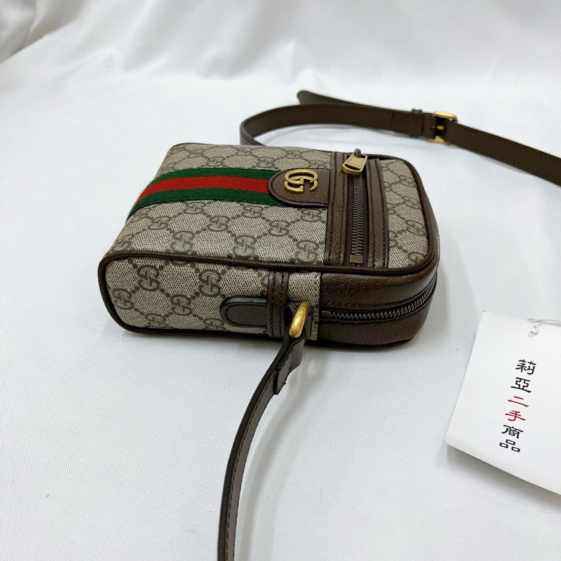 莉亞精品♡ Gucci 598127 老花斜背包 二手-7