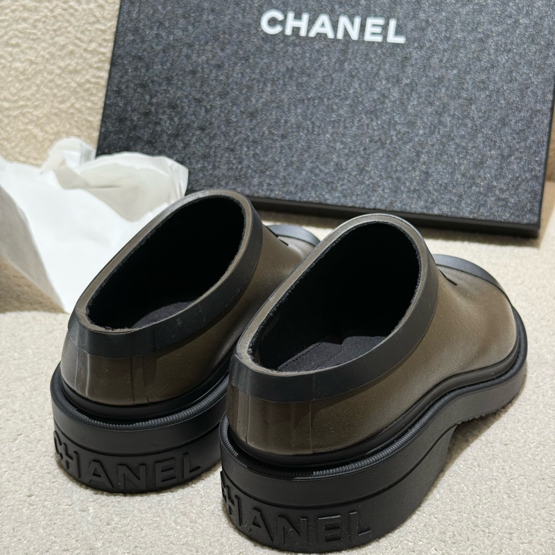全新Chanel軍綠色低幫雨靴37碼-7