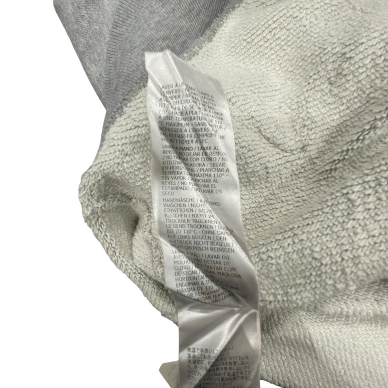 GUCCI 古馳 LOGO長袖連帽T恤 棉質 灰色-11