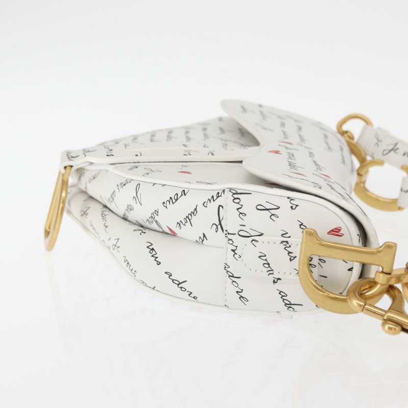 【日本直送】Christian Dior 心型 Je Vous Adore 馬鞍包 白色真皮 正品 yk20145SM-2