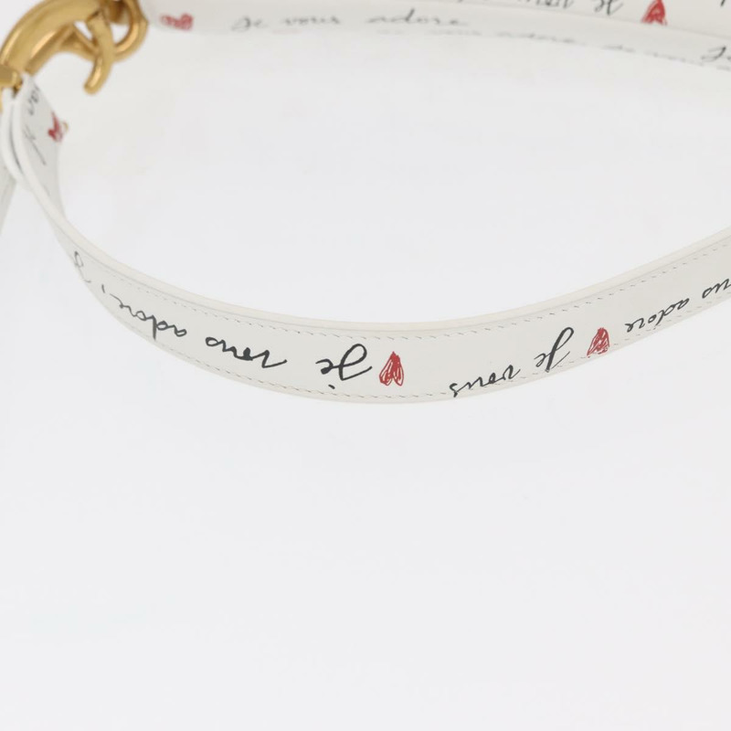 【日本直送】Christian Dior 心型 Je Vous Adore 馬鞍包 白色真皮 正品 yk20145SM-6