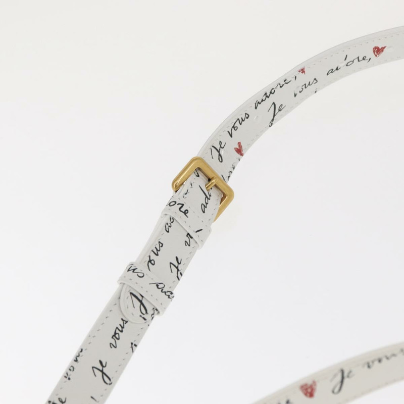 【日本直送】Christian Dior 心型 Je Vous Adore 馬鞍包 白色真皮 正品 yk20145SM-8